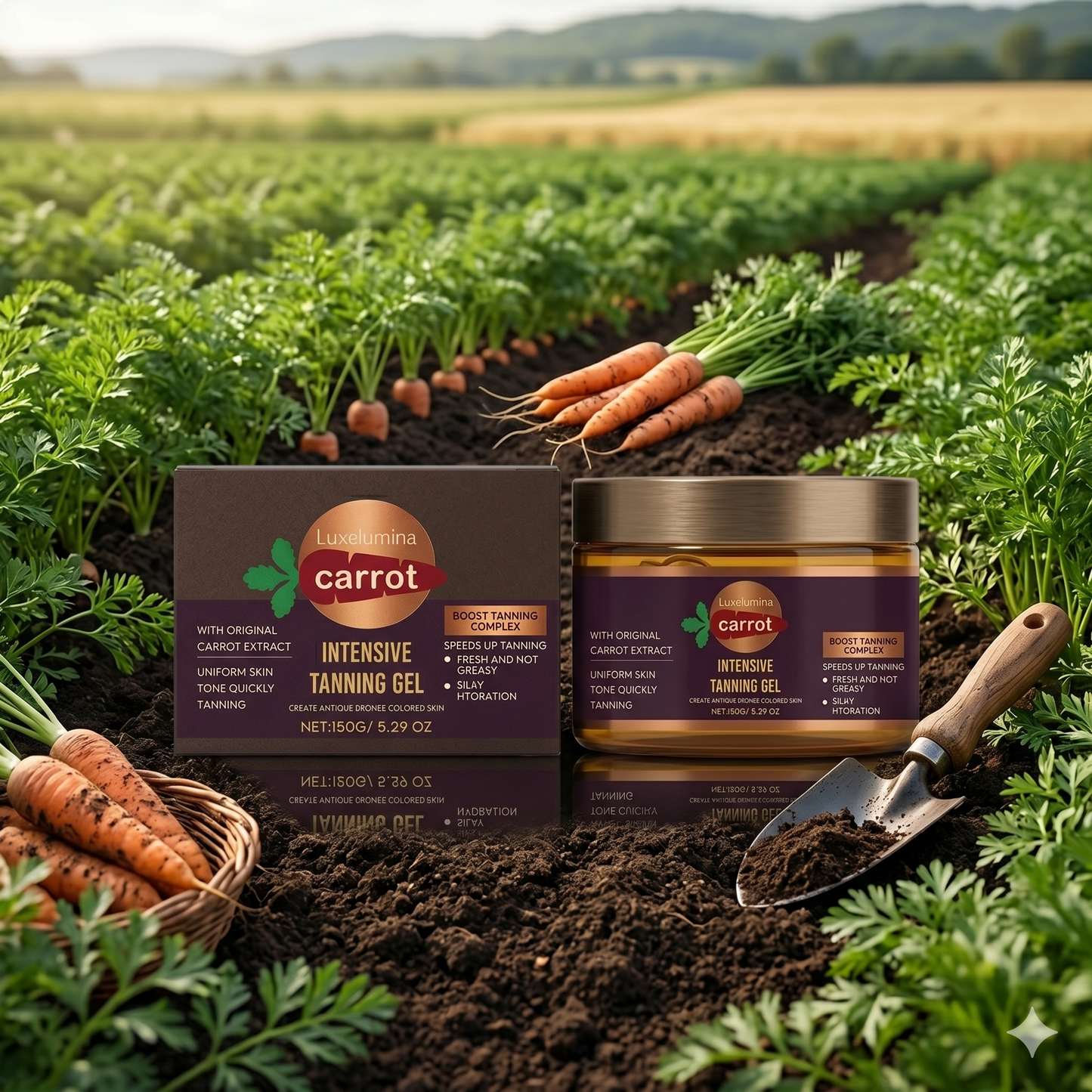 Carrot Tanning Gel – Natural Golden Glow & Deep Hydration